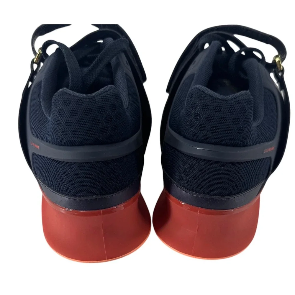 Reebok Legacy Lifter II Womens 7 Navy Gold Orange Weightlifting Shoes NWOT